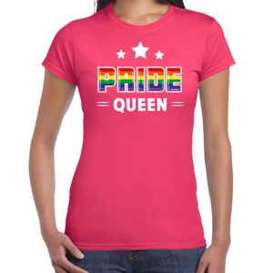 Gay Pride shirt - pride queen - regenboog - dames - roze