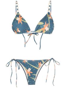 Brigitte bikini à fleurs - Bleu