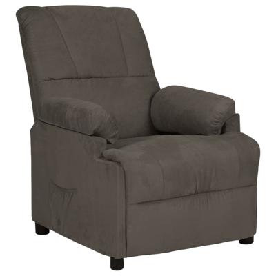 Fauteuil verstelbaar microvezelstof donkergrijs