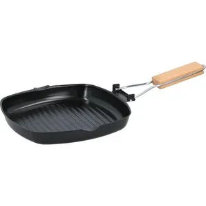 Alpina Grillpan Inklapbaar Zwart - 24 cm