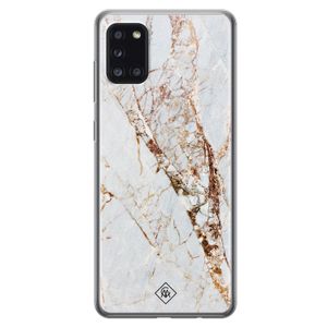 Samsung Galaxy A31 siliconen hoesje - Marmer goud