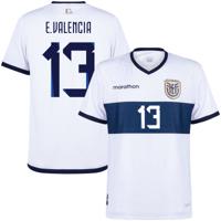 Ecuador Authentic Shirt Uit 2024-2025 + E. Valencia 13 (Fan Style)