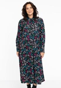 Yoek Blouse-jurk | Zwart | Maat 54/56