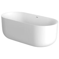 XenZ Vrijstaand Bad Mauro 180x84x64 cm Solid Surface Wit