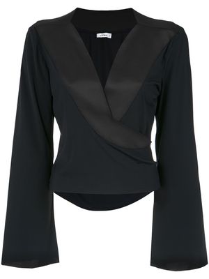 Amir Slama wrap style blouse - Noir