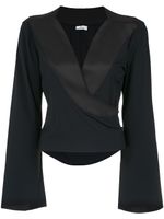 Amir Slama wrap style blouse - Noir