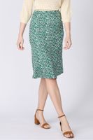 King Louie Rok Iris Skirt Perris voor dames - Groen/Wit - Maten: S, M, L, XL - thumbnail