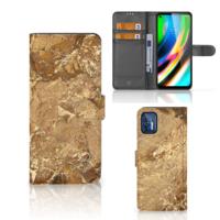 Motorola Moto G9 Plus | Bookcase | Marmer Creme