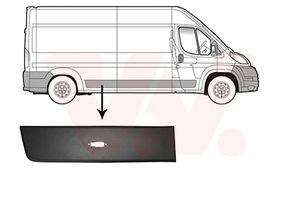 Sier- / beschermingspaneel, zijwand VAN WEZEL, Inbouwplaats: Rechts achter, u.a. für Fiat, Peugeot, Citroën