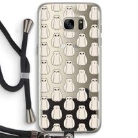 Uilen: Samsung Galaxy S7 Edge Transparant Hoesje met koord