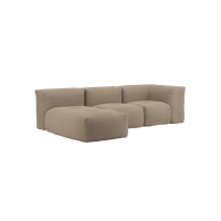 Soft Sofa Indoor - 3 Seater w/ Lounger - Brun - SACKit