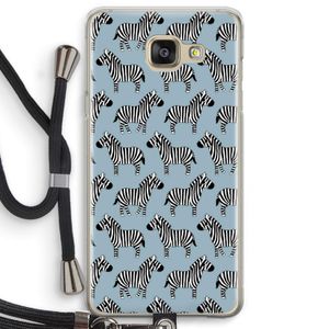 Zebra: Samsung Galaxy A5 (2016) Transparant Hoesje met koord
