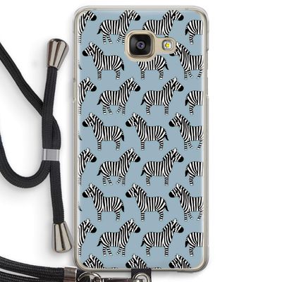 Zebra: Samsung Galaxy A5 (2016) Transparant Hoesje met koord