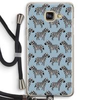 Zebra: Samsung Galaxy A5 (2016) Transparant Hoesje met koord
