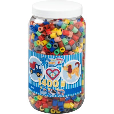 Strijkkralen Maxi in Pot - Mix (069), 1400st.