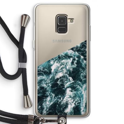 Zee golf: Samsung Galaxy A8 (2018) Transparant Hoesje met koord