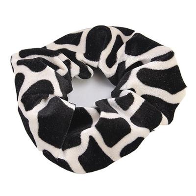 2 PC'S Velvet Leopard haar ring goud fluweel hoofdband Flanel haar band hairball haar Pocket bloem (zwart-wit geometrie)