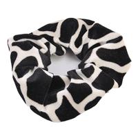 2 PC'S Velvet Leopard haar ring goud fluweel hoofdband Flanel haar band hairball haar Pocket bloem (zwart-wit geometrie)