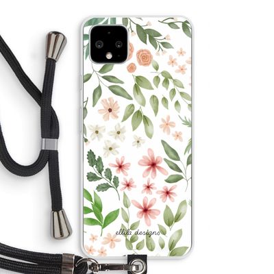 Botanical sweet flower heaven: Pixel 4 XL Transparant Hoesje met koord