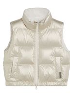 Brunello Cucinelli Kids gilet matelassé à ornements métalliques - Tons neutres