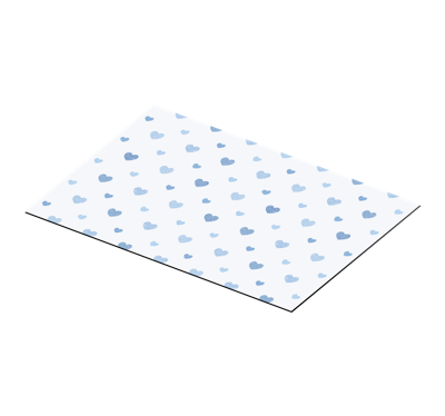 Originele placemats Schattige kleine blauwe harten