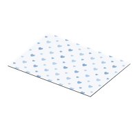 Originele placemats Schattige kleine blauwe harten