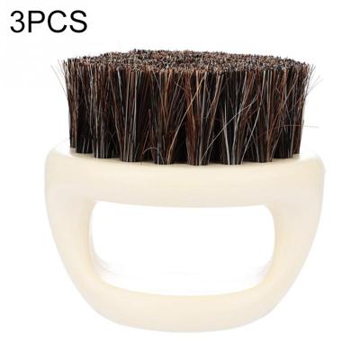 3 PC's mannen Ring Design draagbare zwijnen borstel wit ABS kapsel reiniging scheren Brush(Black)