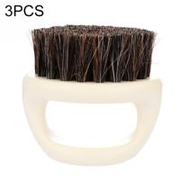 3 PC's mannen Ring Design draagbare zwijnen borstel wit ABS kapsel reiniging scheren Brush(Black)