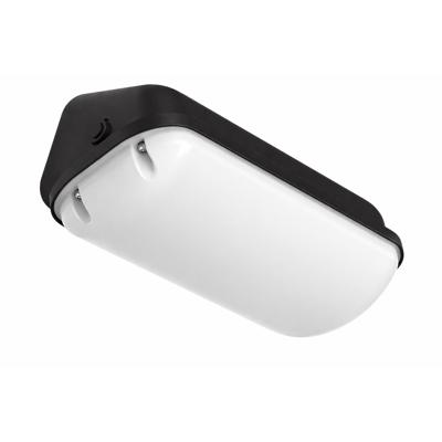 LED Wandlamp - Pragmi Wandi - Noodverlichting - 12 Watt - Aanpasbare Kleur - Noodmodule - Bewegingssensor - IP65 - Zwart - Kunststof