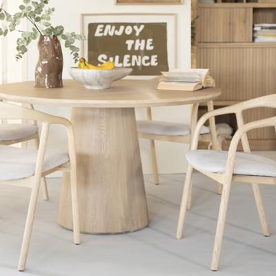 Eleonora Ronde Eettafel 'Nola' Eikenhout, 130cm