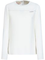 Marni t-shirt à manches longues - Blanc