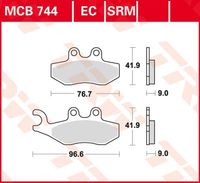 TRW Remblokken, en remschoenen voor de moto, MCB744 Allround organisch - thumbnail
