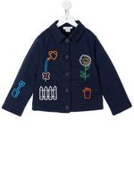 Stella McCartney Kids veste à broderies - Bleu