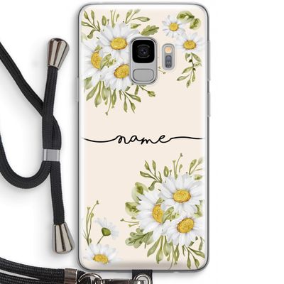 Daisies: Samsung Galaxy S9 Transparant Hoesje met koord