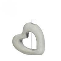 Ideas 4 Seasons Beeld hart met vaasje 3,9x13x13,2cm