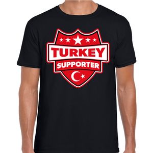 Turkije / Turkey schild supporter t-shirt zwart voor heren