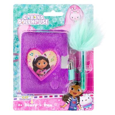 Canenco Gabby&apos;s poppenhuis pluche dagboek met pluche pen