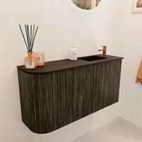 Toiletmeubel Mondiaz Joya | 81.6 cm | Meubelkleur Shadow | Faye wastafel Urban Rechts | 1 kraangat Toiletmeubel Mondiaz Joya | 81.6 cm | Meubelkleur Shadow | Faye wastafel Urban Rechts | 1 kraangat