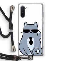 Cool cat: Samsung Galaxy Note 10 Transparant Hoesje met koord