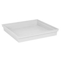 Sottovaso quadrato EDA Tuscany - 40 cm - Bianco