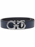 Ferragamo ceinture Gancini à design réversible - Bleu