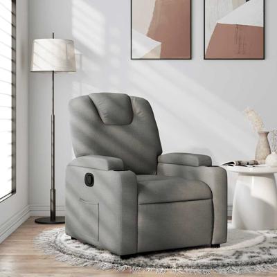 Fauteuil verstelbaar stof donkergrijs