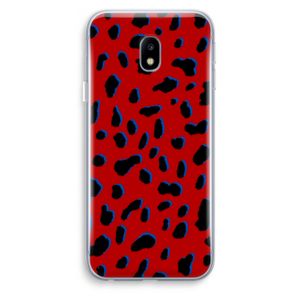 Red Leopard: Samsung Galaxy J3 (2017) Transparant Hoesje