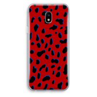 Red Leopard: Samsung Galaxy J3 (2017) Transparant Hoesje Red Leopard: Samsung Galaxy J3 (2017) Transparant Hoesje