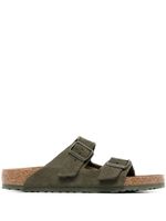 Birkenstock sandales en daim à double brides - Vert
