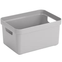 Sunware Opbergbox Sigma - kunststof - grijs - 5 liter - 25,2 x 18 x 12,2 cm - Opbergbakken