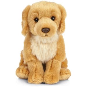 Pluche Golden Retriever honden knuffel 20 cm speelgoed   -