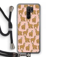 Alpacas: Xiaomi Redmi 9 Transparant Hoesje met koord