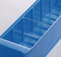Promat Vakverdeler | voor stellingbak B. 91 mm | styrolux transparant | 10st./zak - 9000448990 9000448990