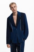 Gecombineerde blazer met naden - BLUE - XL